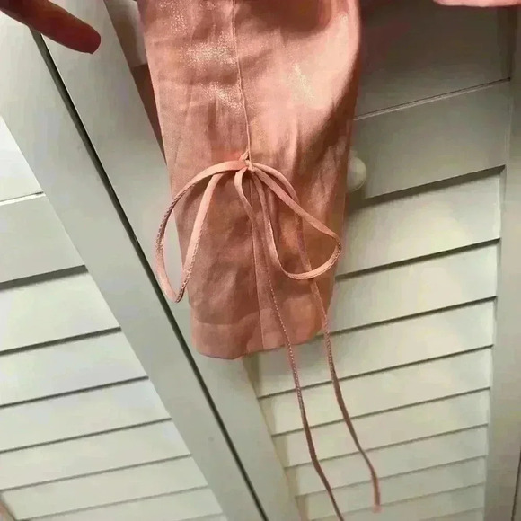 Nasty Gal Cropped Silky Blazer Size 6 Pink - Picture 3 of 7